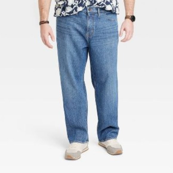 NWT - Men's Big & Tall 44 X 32 Medium Wash Straight Fit Jeans - Goodfellow & Co - Picture 1 of 4